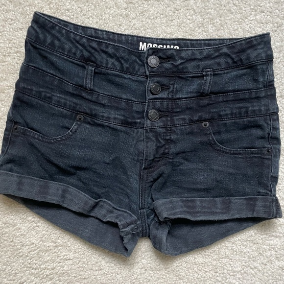 Mossimo high waisted black jean shorts - Picture 1 of 1
